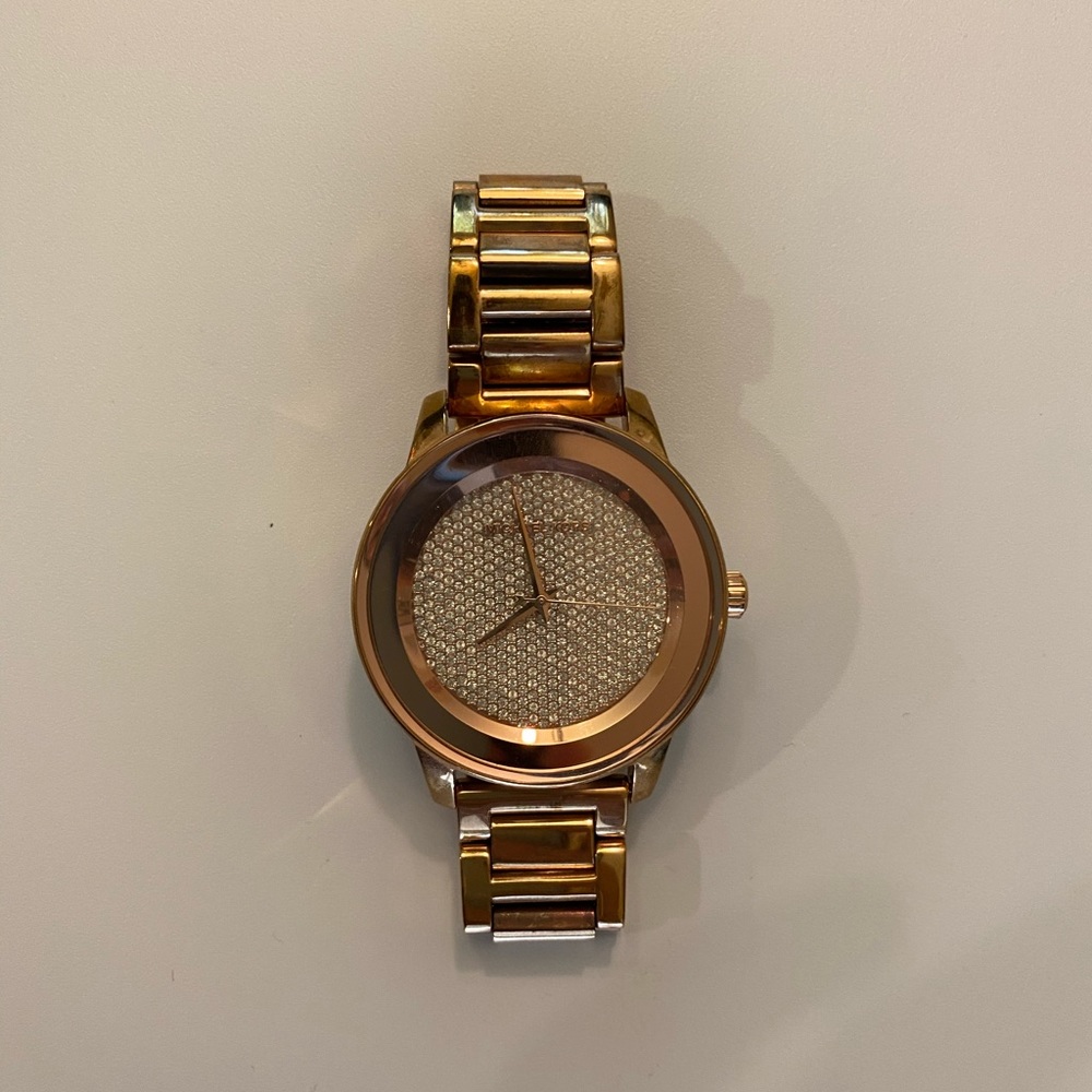 Rose Gold Stainless Steel MK Watch